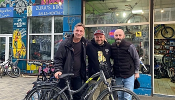 Lado Abkhazava was gifted a bicycle