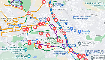 Safe Cycling in Tbilisi map